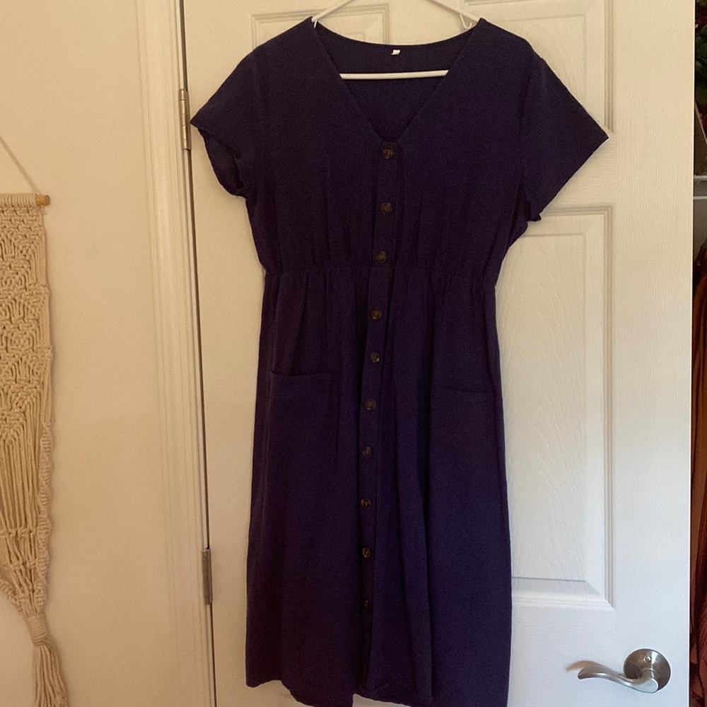 Brand New Without Tags Midi Double Pocket Dress